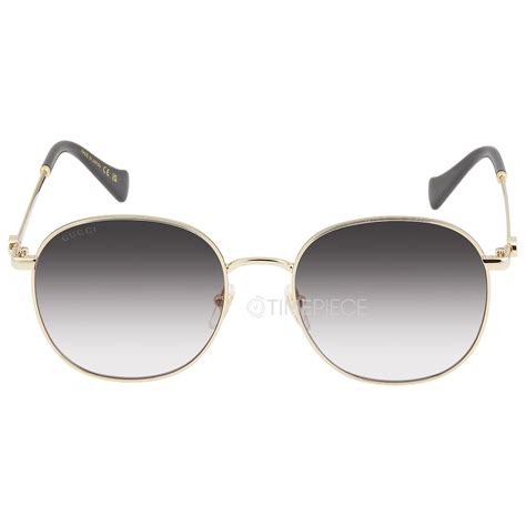 Gucci Grey Round Ladies Sunglasses GG1142S 001 56